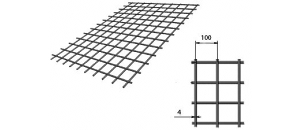 Сетка сварная (дорожная) 100х100х4мм 1,5х2м купить с доставкой в Дубне
