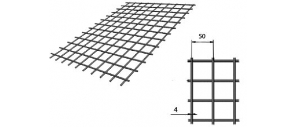 Сетка сварная (дорожная) 50х50х4мм 1х2м купить с доставкой в Дубне